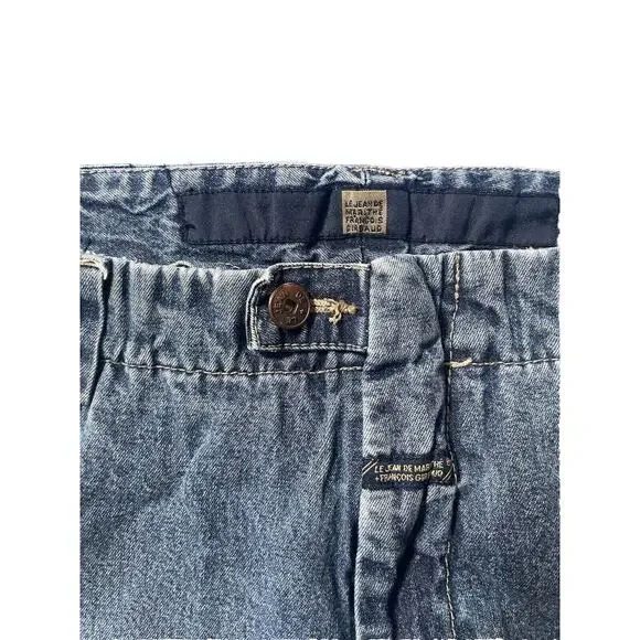 Vintage Le Jean De Marithe Francois Girbaud Shuttle Strap Denim Jeans 36 Baggy